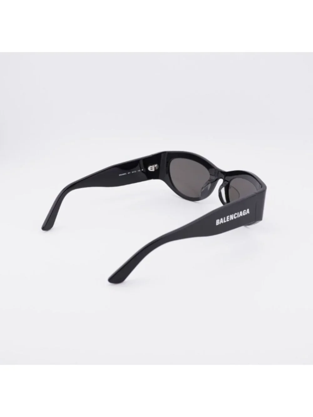 Balenciaga BB0330SK 001 Sunglasses Black Cat Eye Frame, Grey Lenses